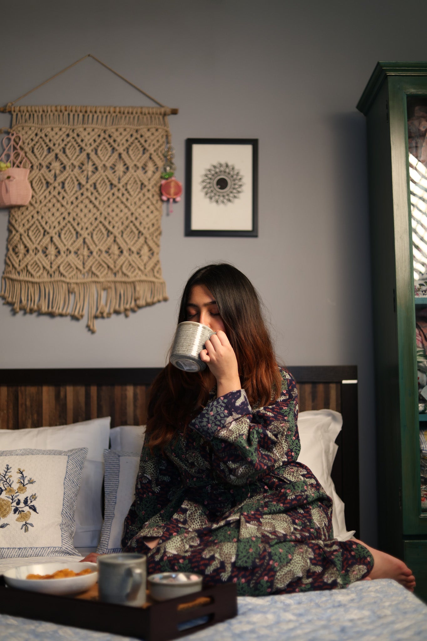 Knot Your Average Kimono- Indigo