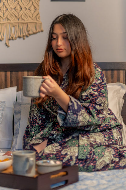 Knot Your Average Kimono- Indigo