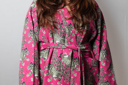 Knot Your Average Kimono- Fuchsia Wild
