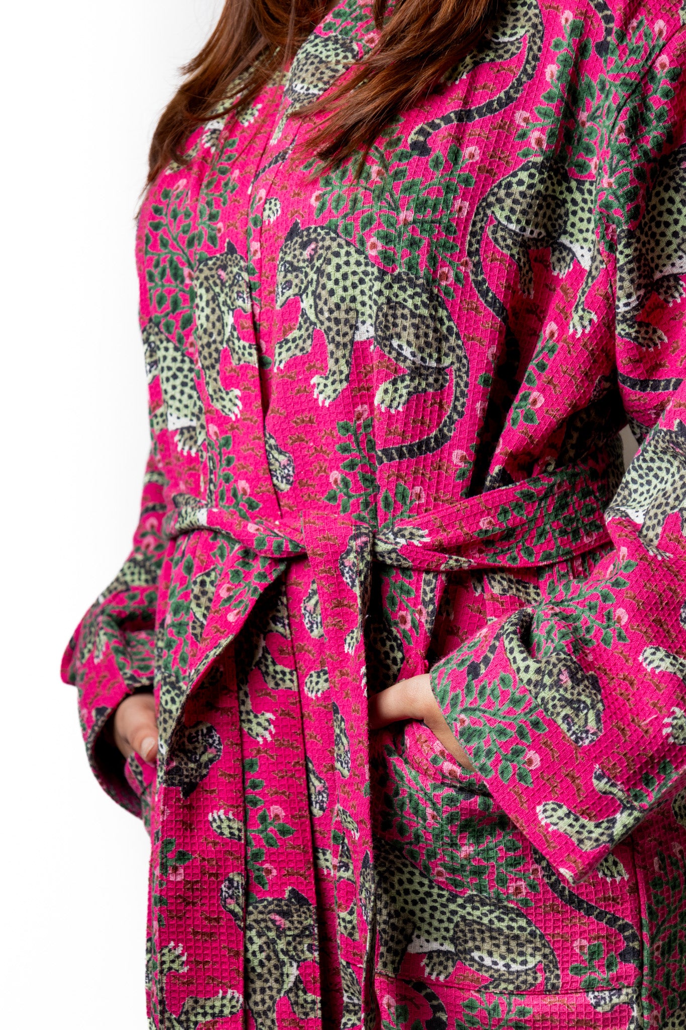 Knot Your Average Kimono- Fuchsia Wild