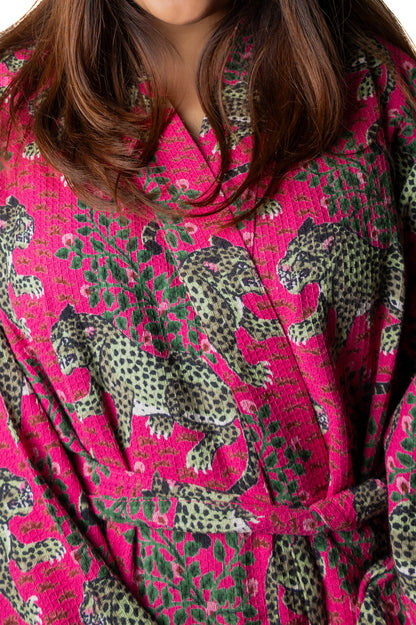 Knot Your Average Kimono- Fuchsia Wild