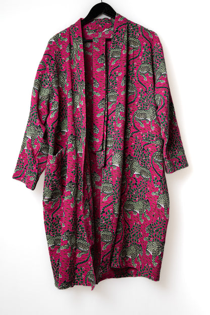 Knot Your Average Kimono- Fuchsia Wild