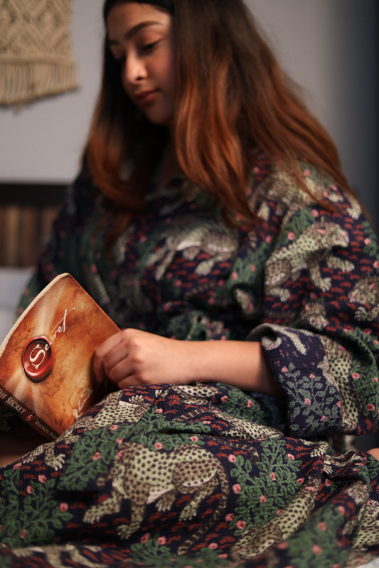 Knot Your Average Kimono- Indigo